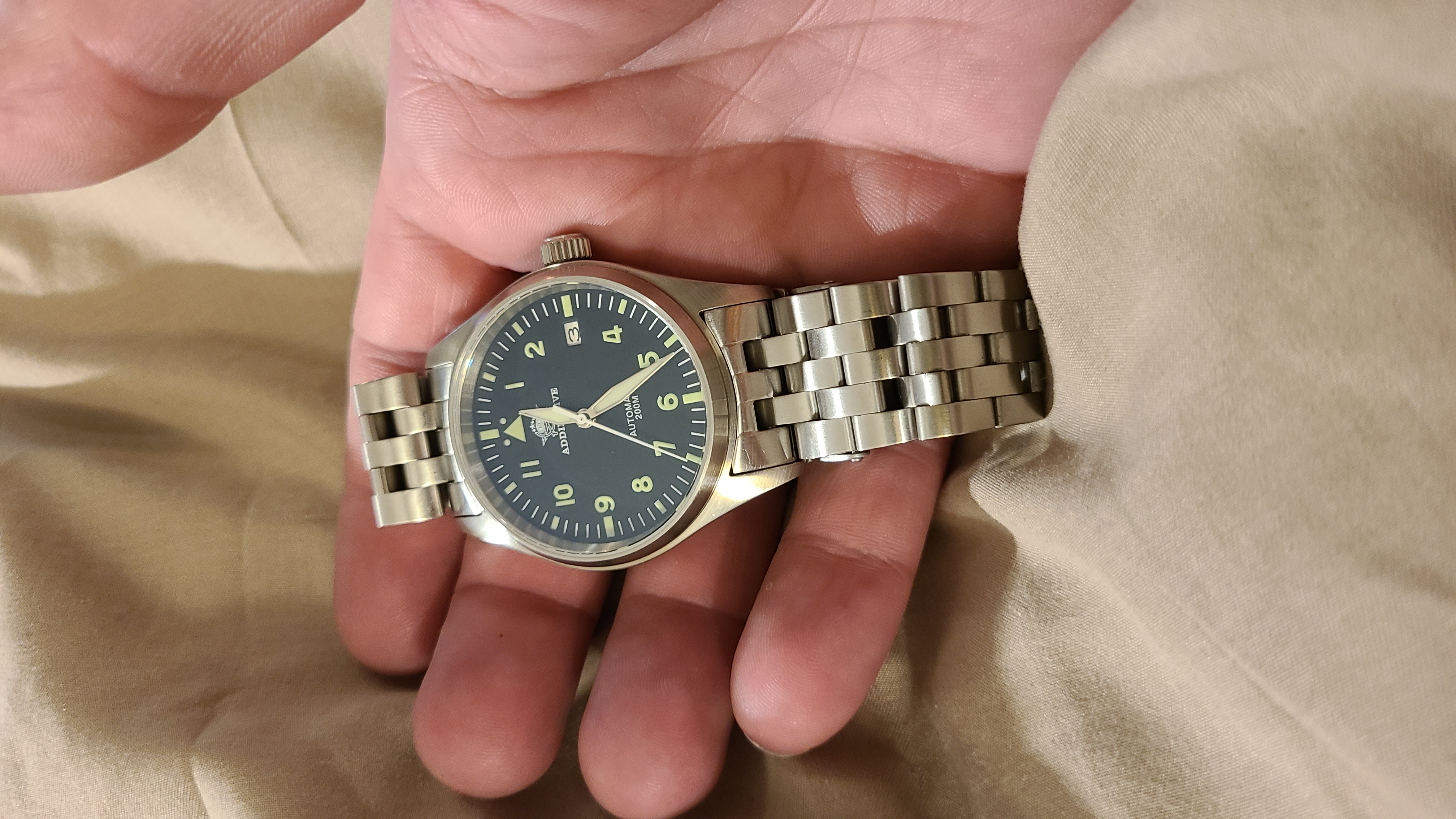 ADDIESDIVE®39mm Automatic Watch NH35A Movement Steel Strap